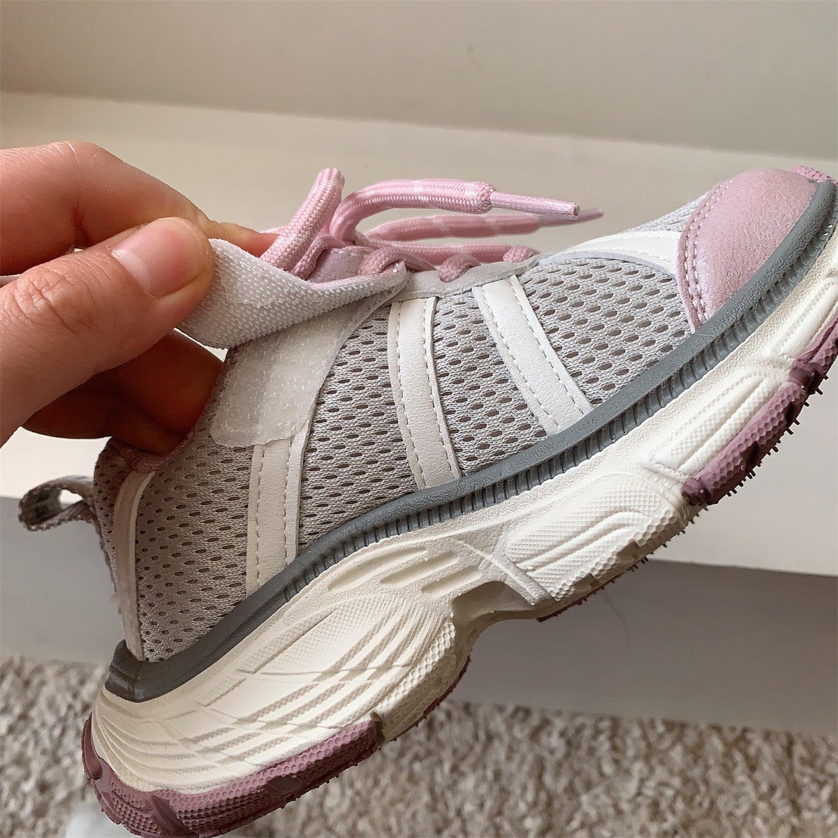Children's Lightweight Fashion Spring Mesh Breathable Daddy Children's Sports Shoes