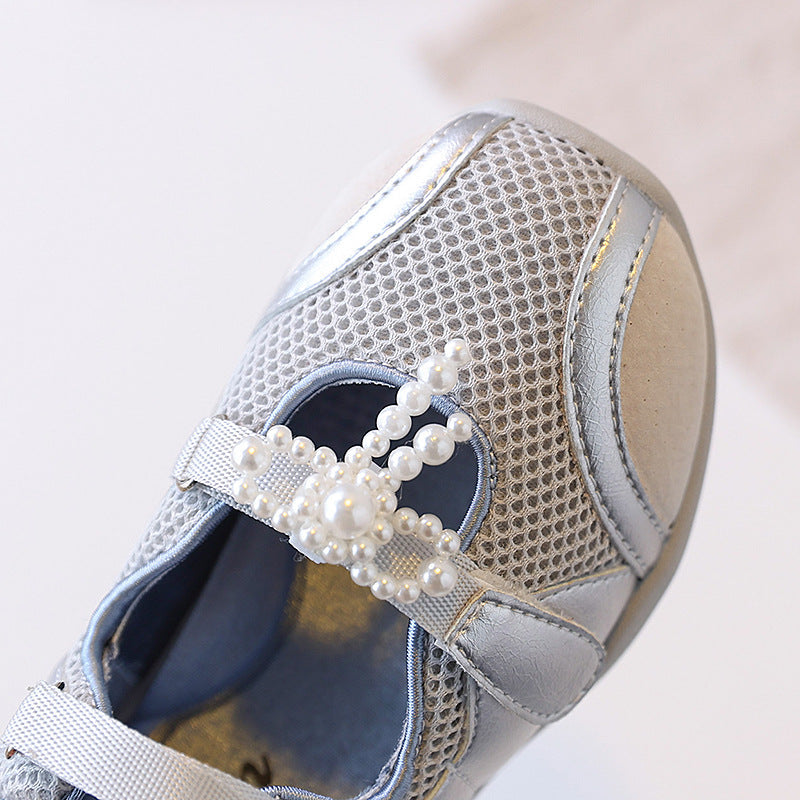 Children's Mesh Breathable Middle Big Mary Jane Ballet Children's Sports Shoes