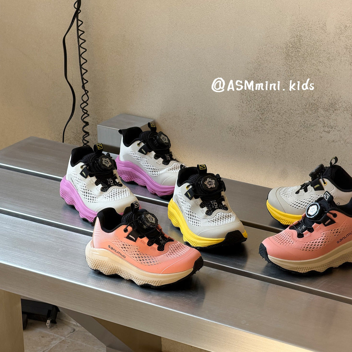 Children's Lightweight Breathable Boys Candy Color Jogging Children's Sports Shoes