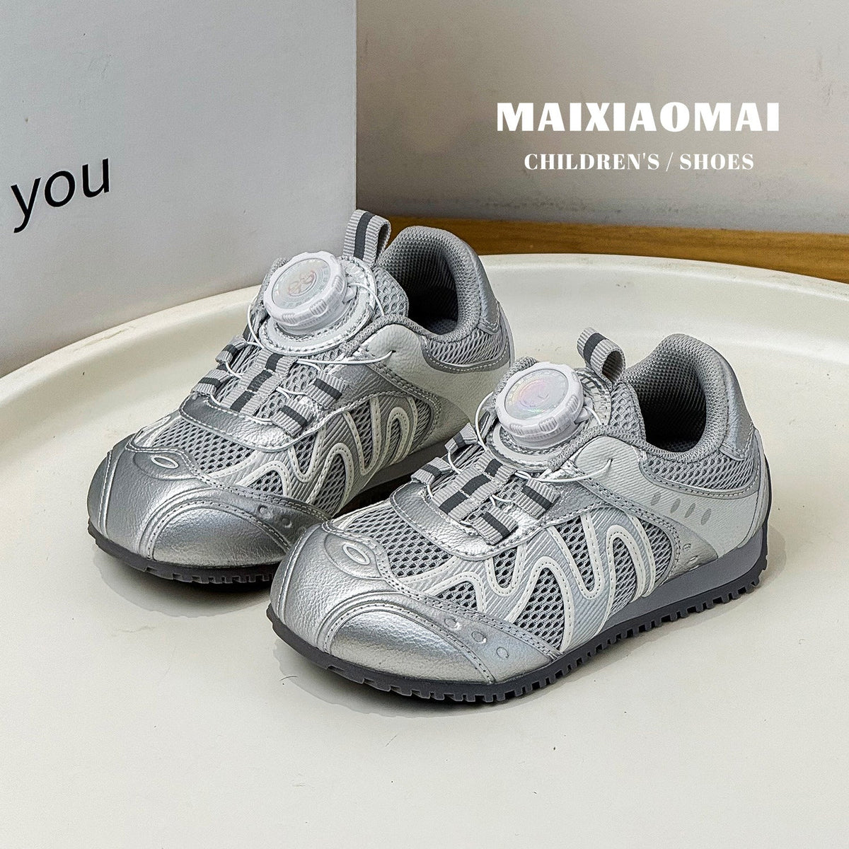Children's Mai Rotating Buckle Spring Outdoor Mesh Breathable Sneakers