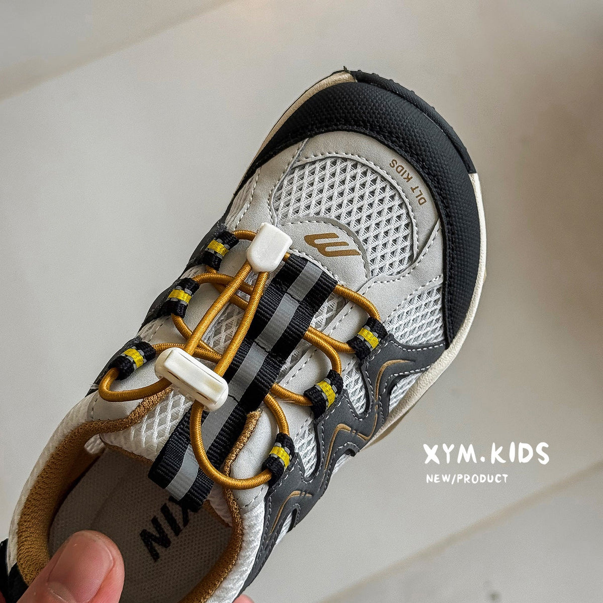 Children's Summer Fashion Drawstring Mesh Breathable Boys Casual Shoes