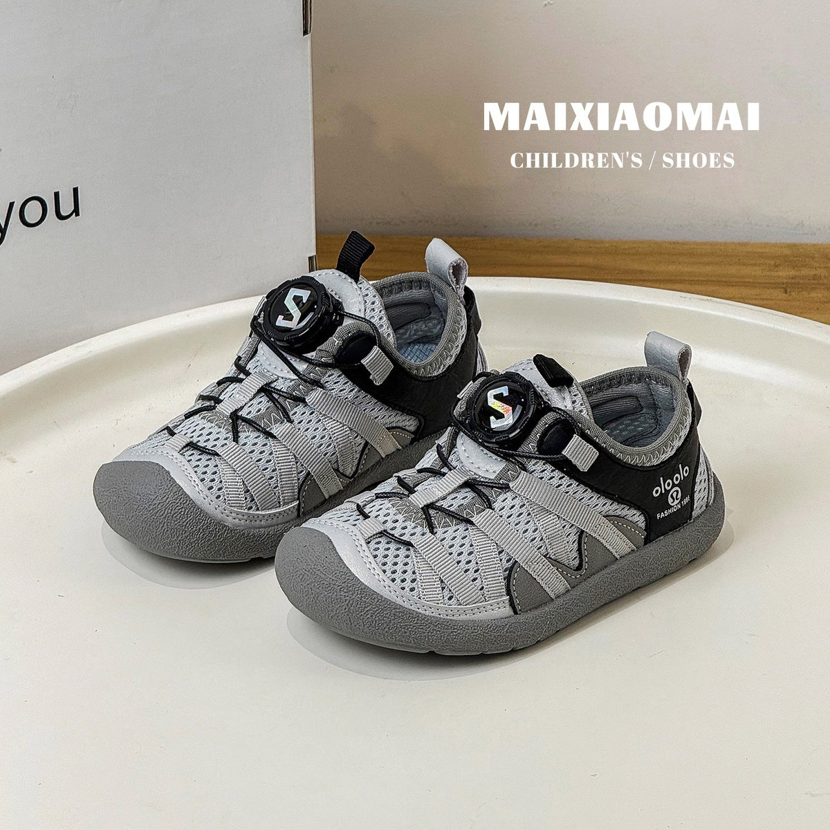 Children's Mai Single Mesh Fashion Rotating Buckle Children's Sports Shoes