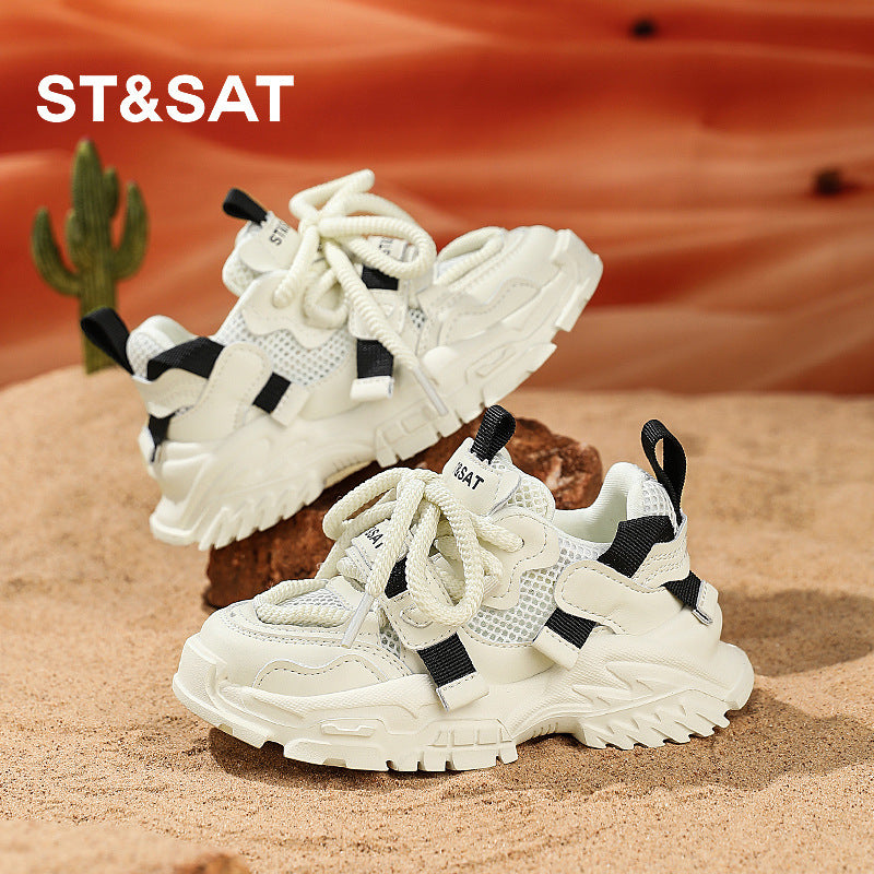 Children's Saturday Soft Bottom Running Mesh Surface Sneakers