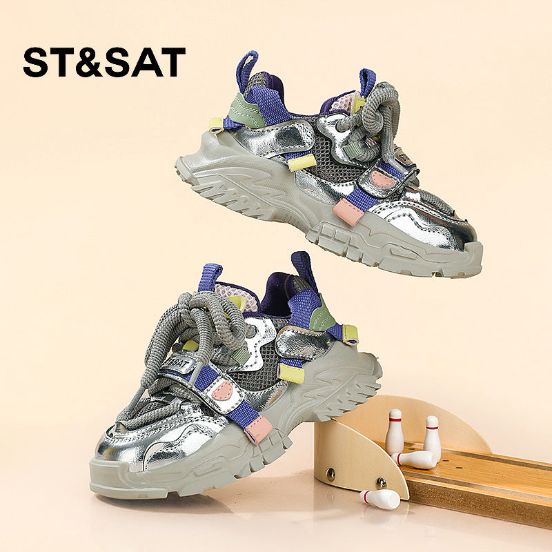 Children's Saturday Soft Bottom Running Mesh Surface Sneakers