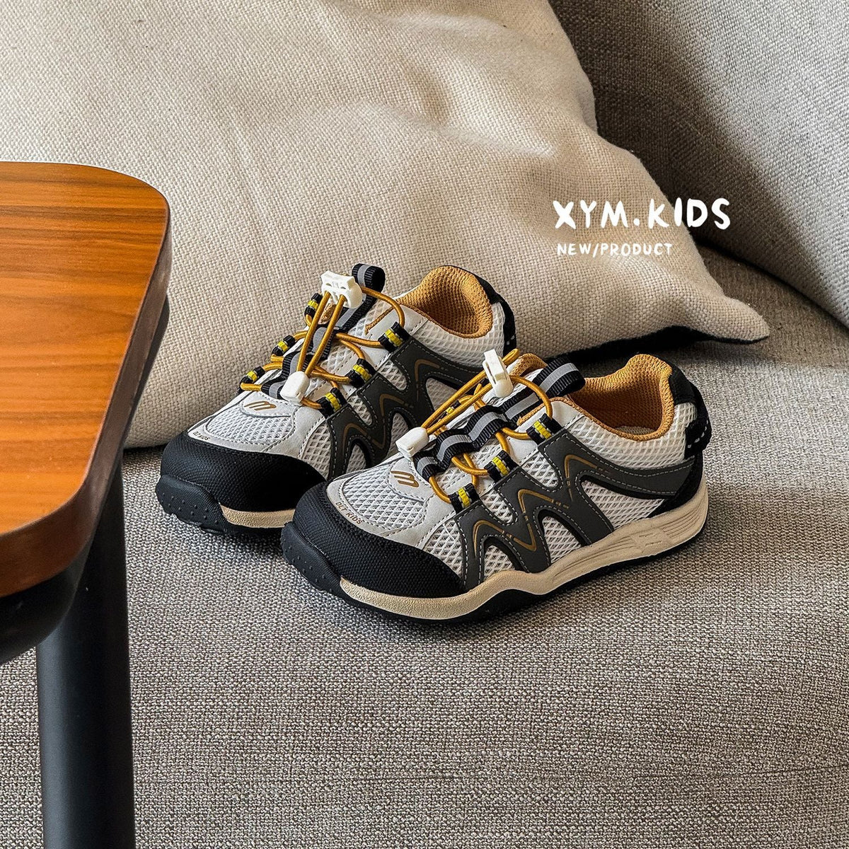 Children's Summer Fashion Drawstring Mesh Breathable Boys Casual Shoes