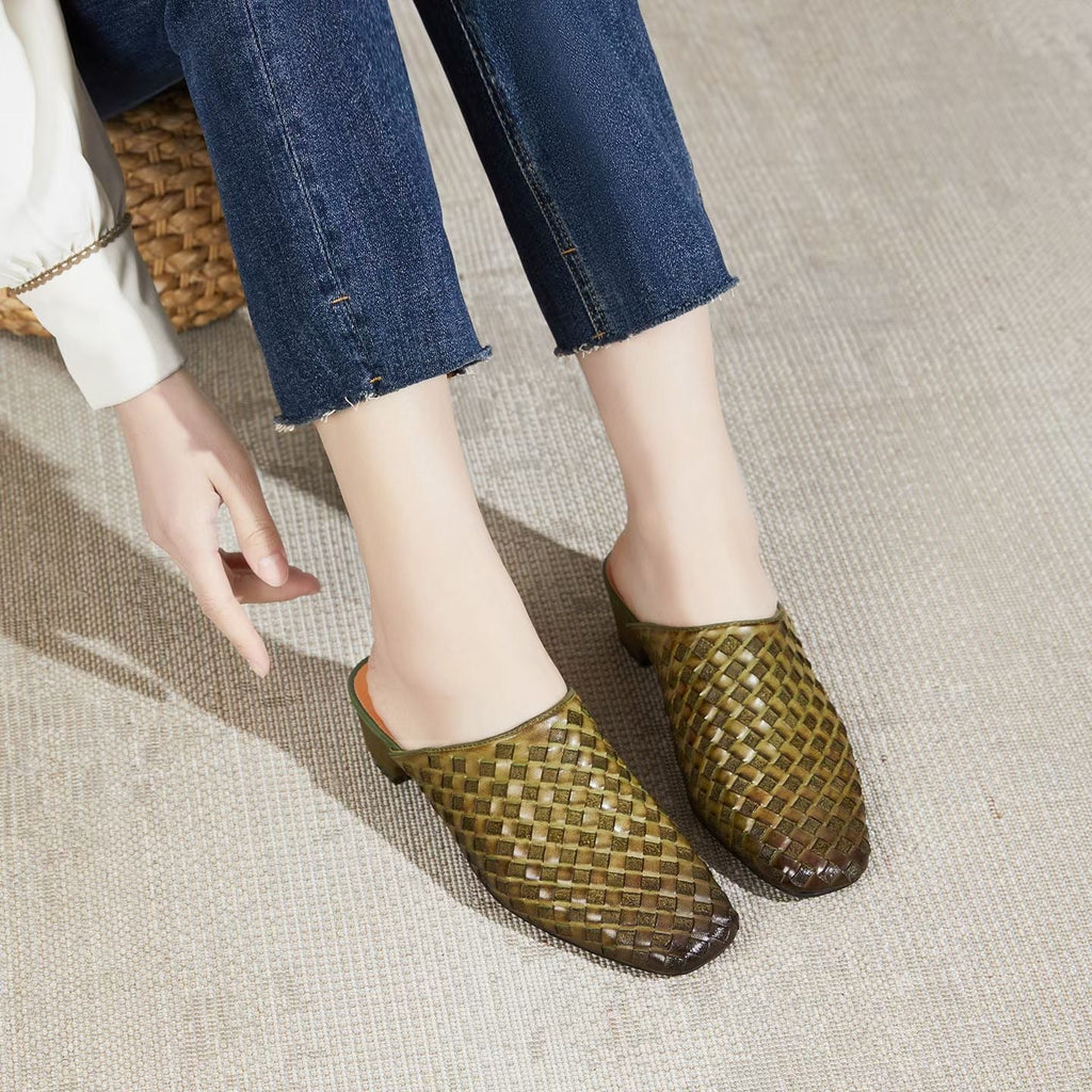 Breathable One Pedal Outer Wear Small Closed Toe Women's Casual Shoes