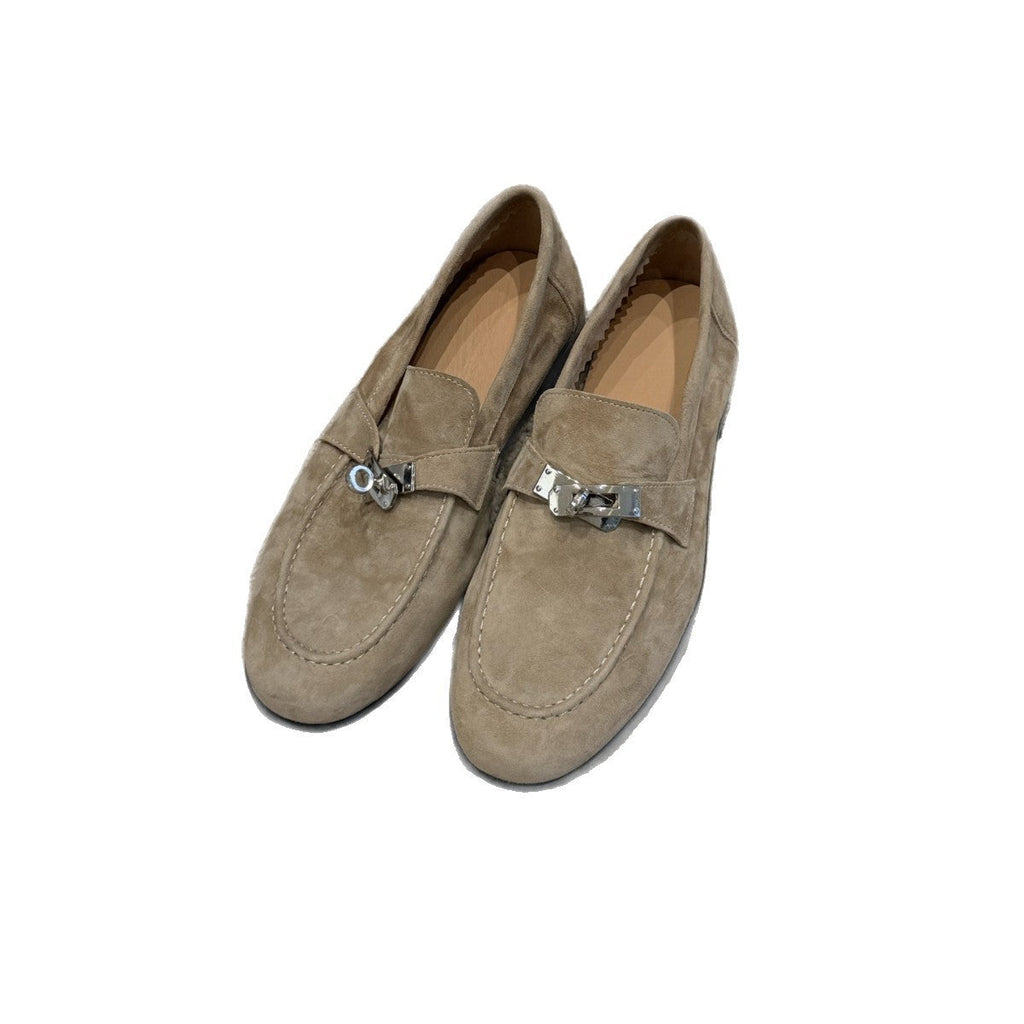 British Old Money Style Retro Slip-on Fashion Platform Low Lock Women's Casual Shoes