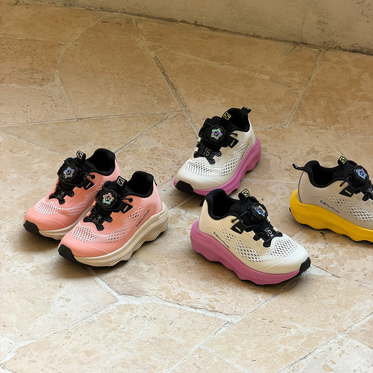 Children's Lightweight Breathable Boys Candy Color Jogging Children's Sports Shoes