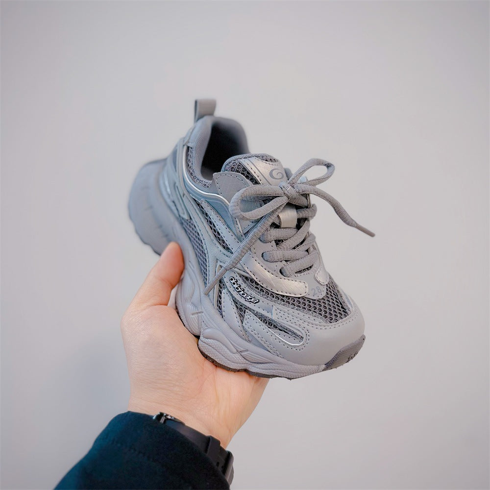 Children's Fashion Trendy Style Korean Single Mesh Breathable Casual Shoes