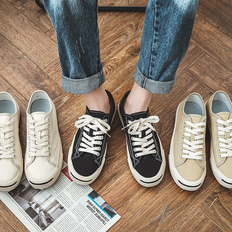 Classic Men's White Fashion Trendy Versatile Men's Board Shoes
