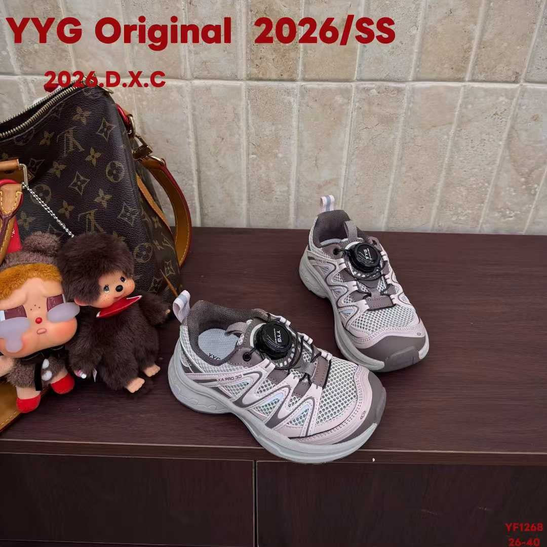 Children's Summer Single Mesh Button Medium Large Sneakers