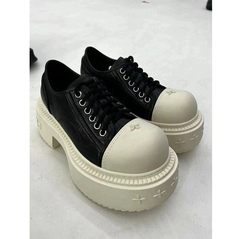Charming Classic Women's Wilderness Derby Thick-soled Women's Board Shoes