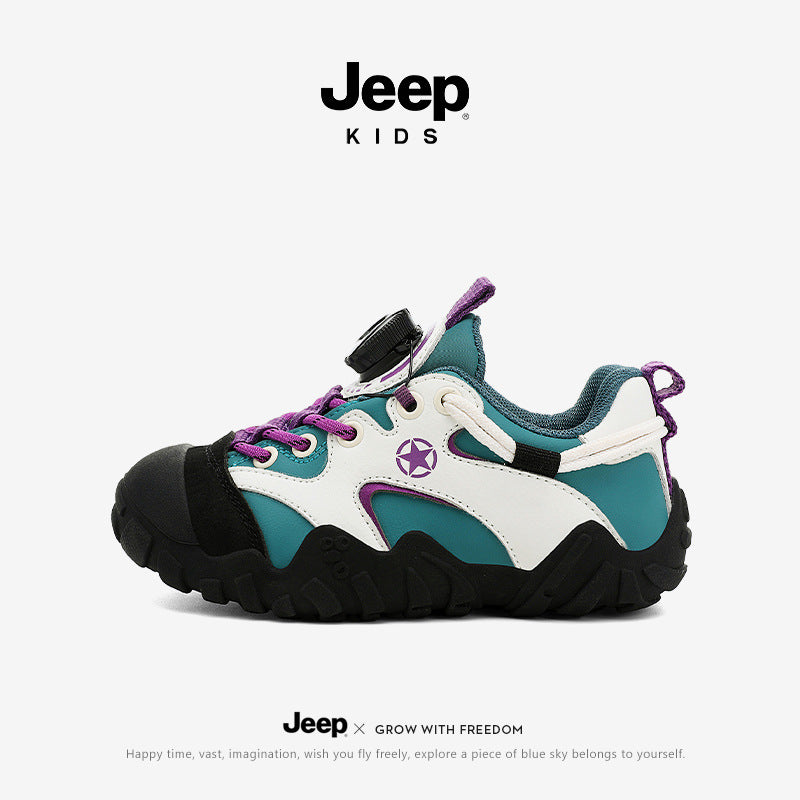 Children's Jeep Middle Big Rotating Buttons Good-looking Children's Sports Shoes