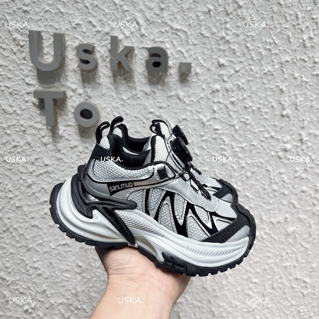 Children's Breathable Dad Spring Outdoor Soft Bottom Children's Sports Shoes