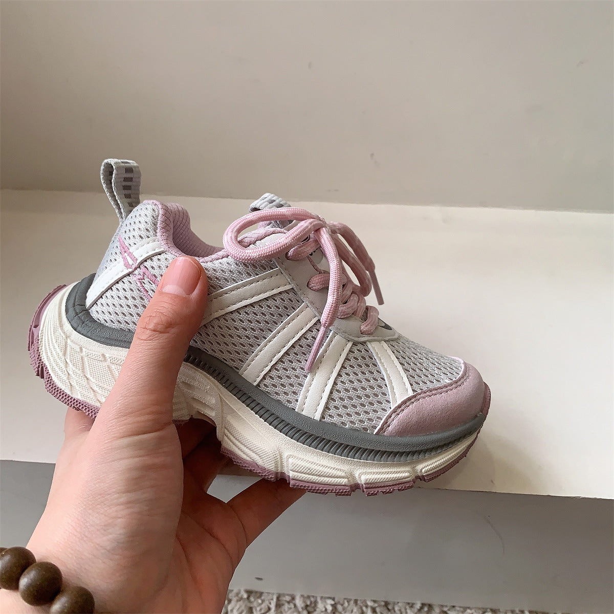 Children's Lightweight Fashion Spring Mesh Breathable Daddy Children's Sports Shoes