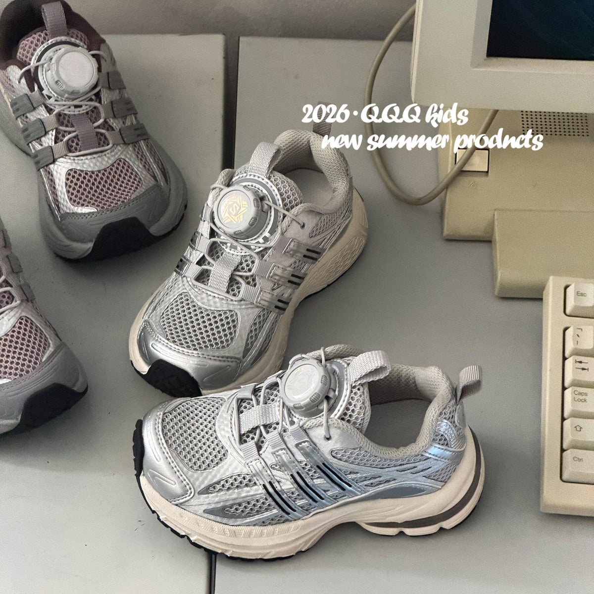 Children's Summer Single Mesh Rotating Buckle Boys Children's Sports Shoes