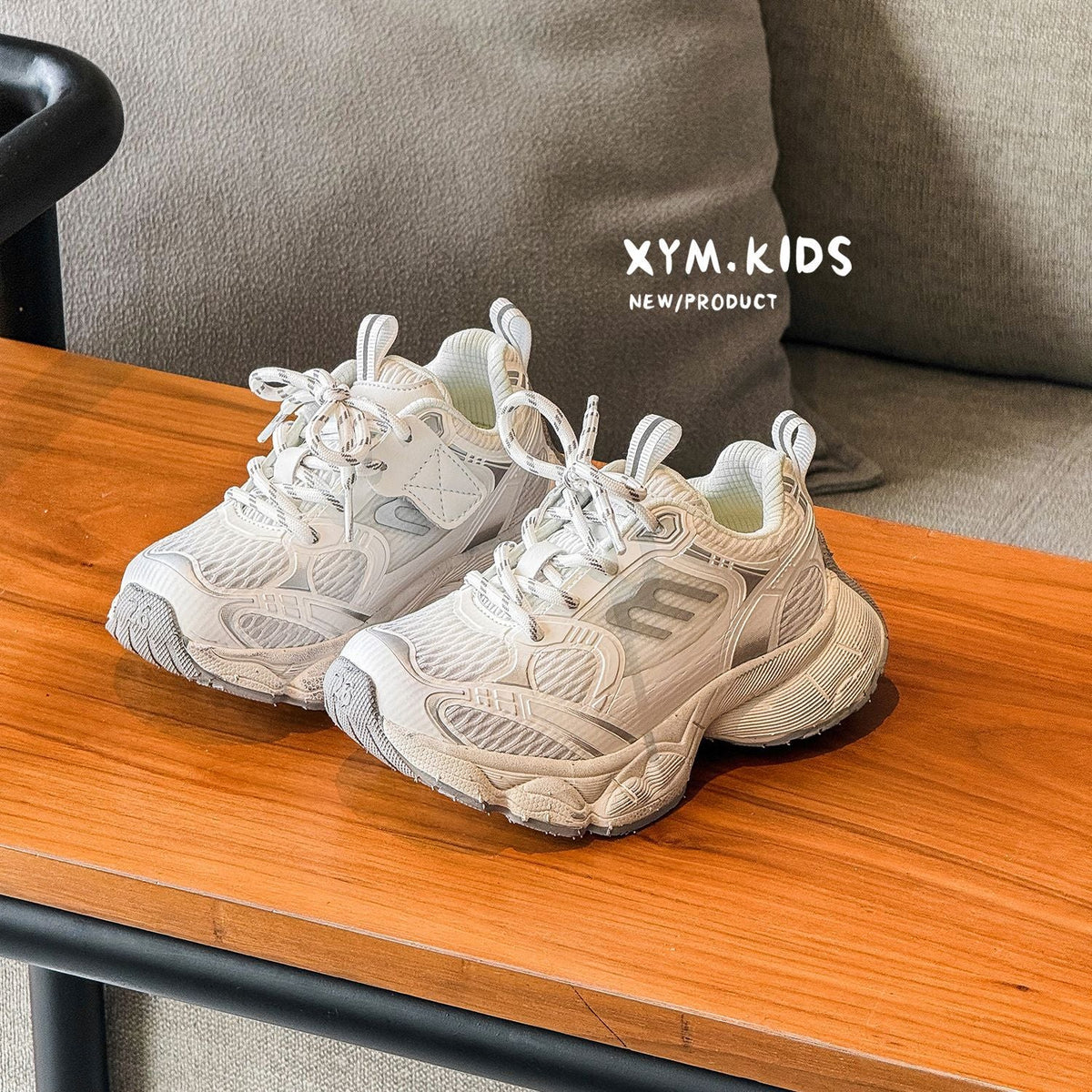 Children's Fashionable Brushed Letters Lightweight Breathable Boys Children's Sports Shoes