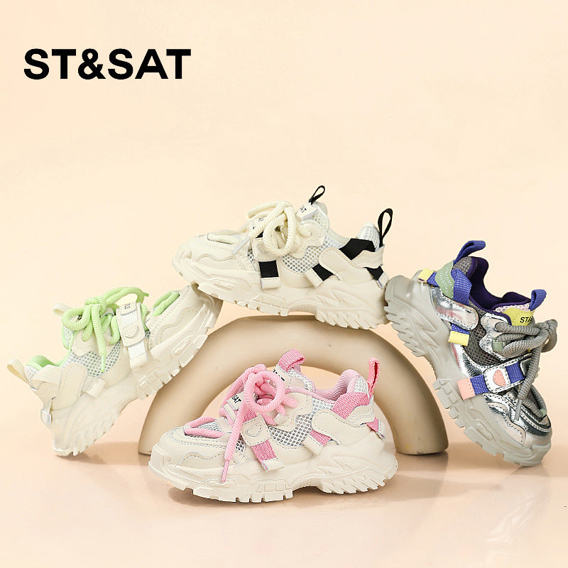 Children's Saturday Soft Bottom Running Mesh Surface Sneakers