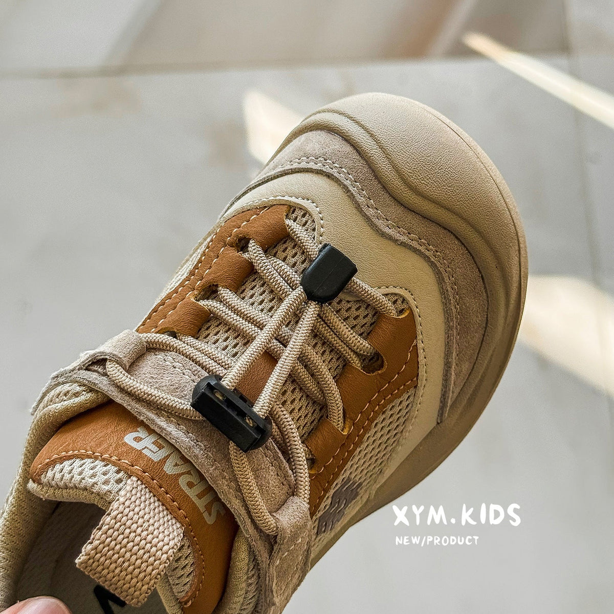 Children's Spring Fashion Drawstring Outdoor Hiking Pump Children's Sports Shoes