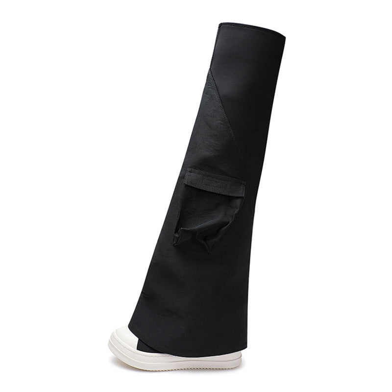 Bottom Street Color Matching Skinny Leg Pocket Stretch Goddess Women's Leather Boots