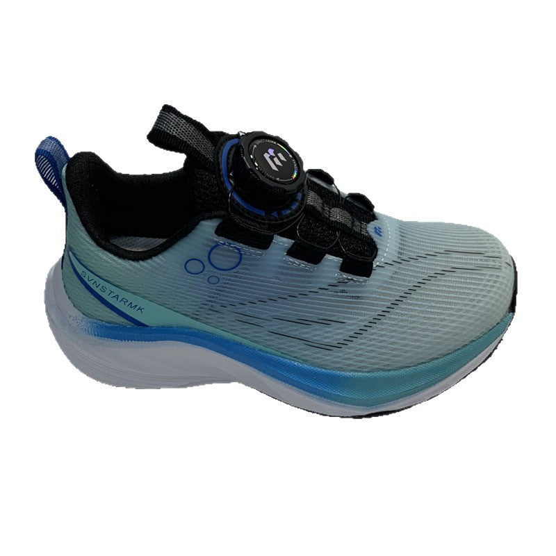 Children's Spring Boys Fashion Rotating Buckle Single Mesh Children's Sports Shoes