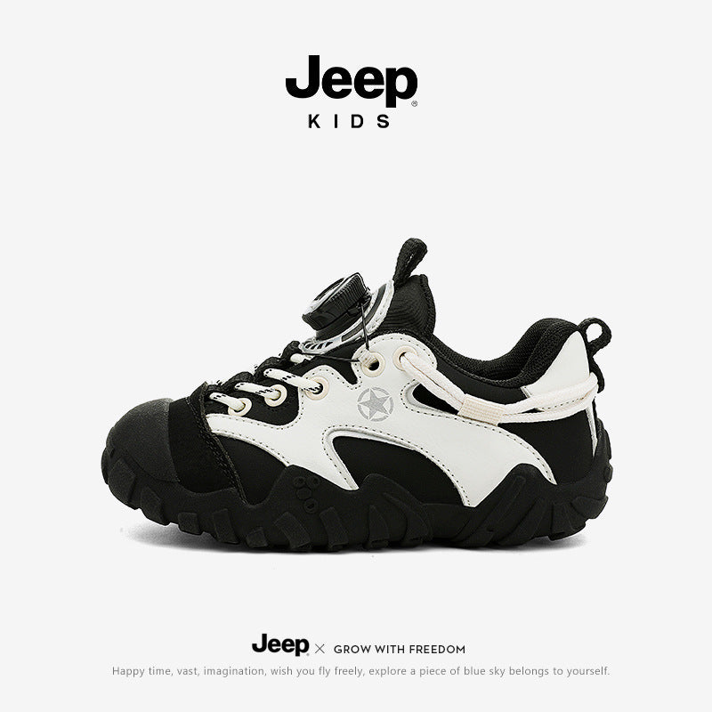 Children's Jeep Middle Big Rotating Buttons Good-looking Children's Sports Shoes