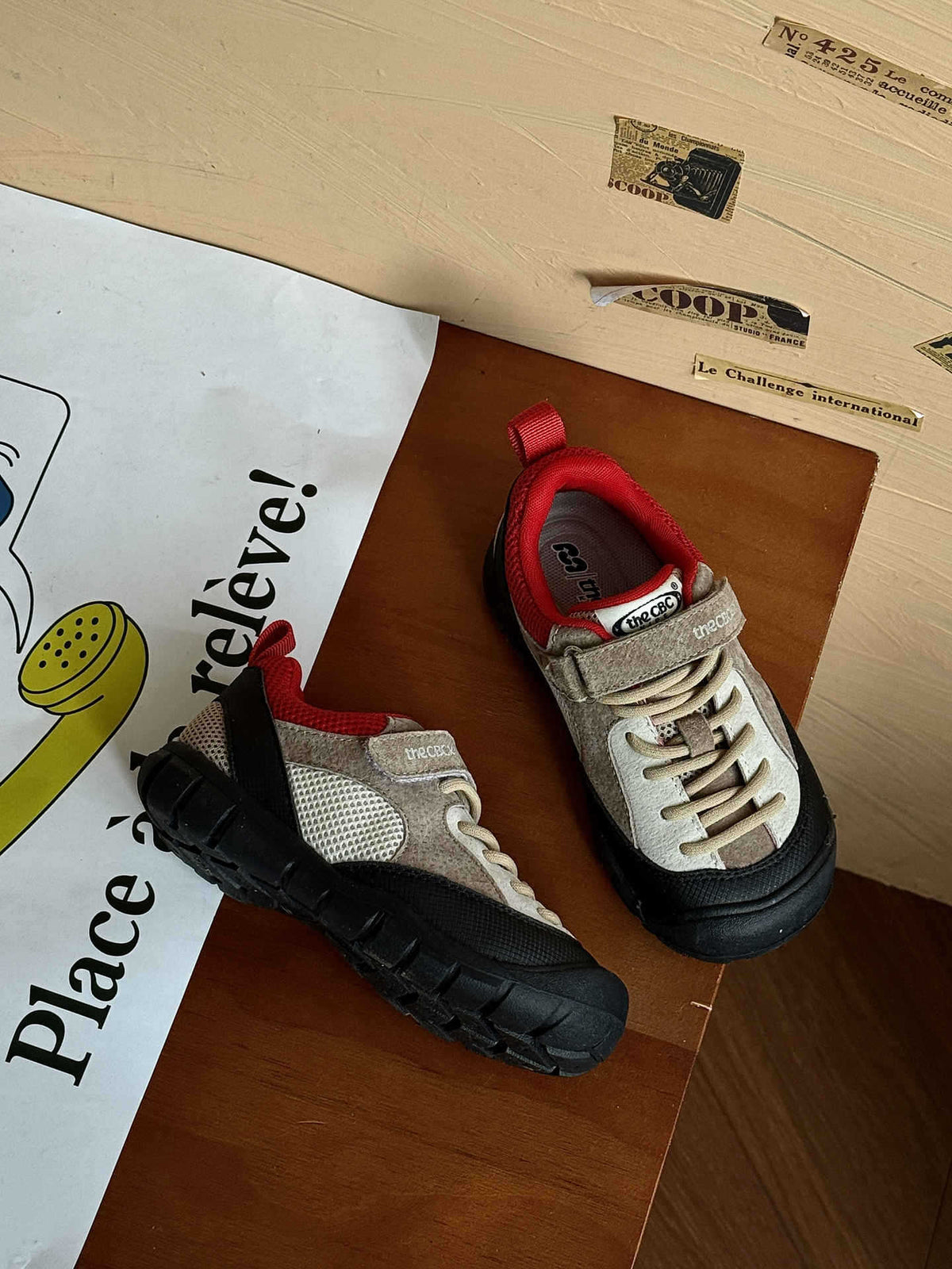 Children's Retro Outdoor Boys Neutral Function Hiking Rubber Children's Sports Shoes