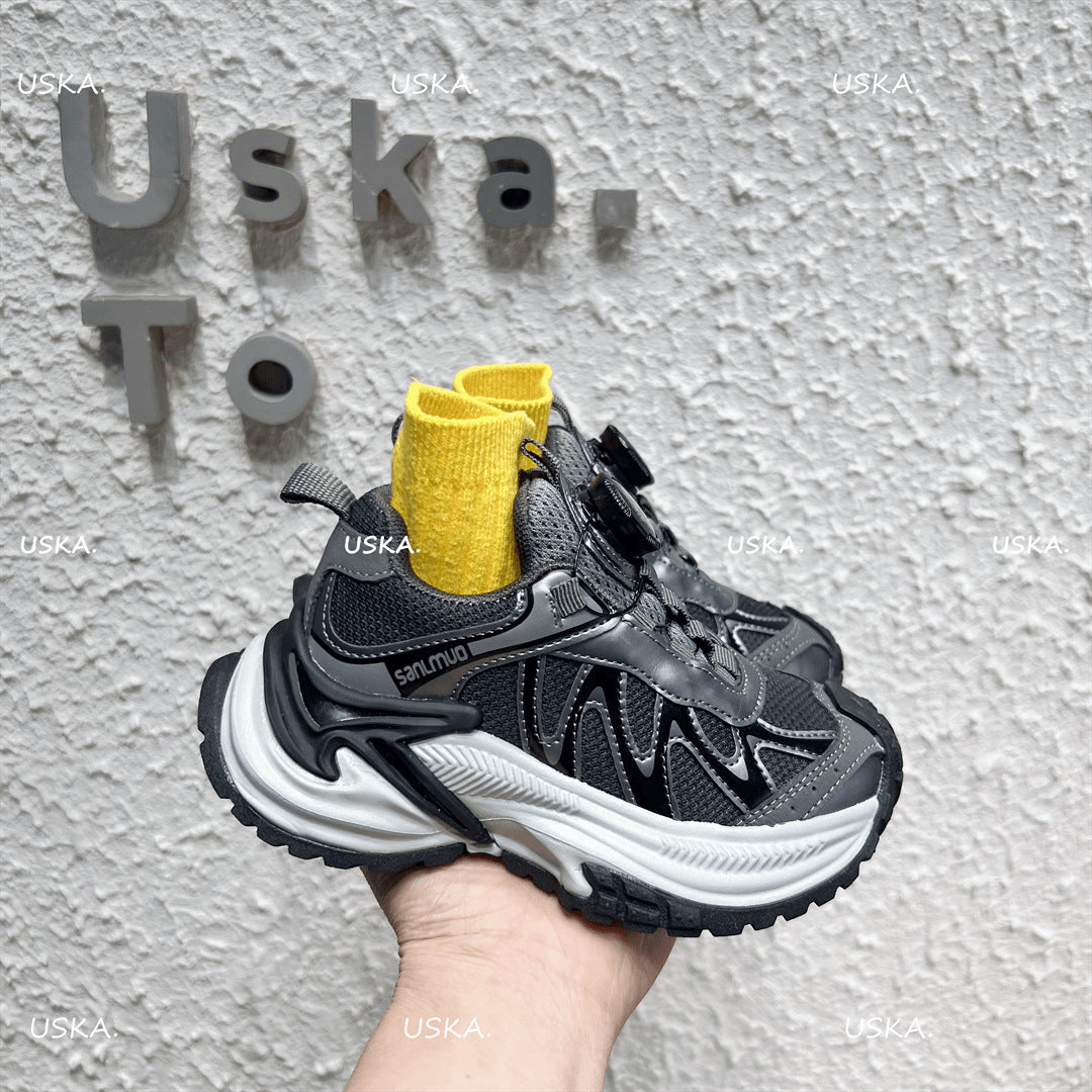 Children's Breathable Dad Spring Outdoor Soft Bottom Children's Sports Shoes