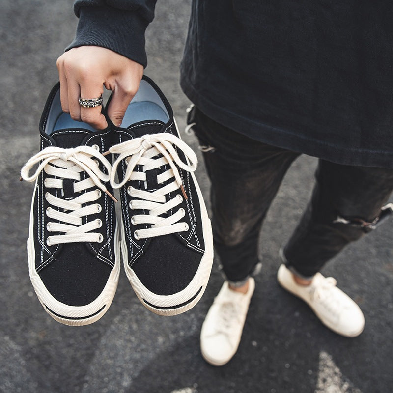 Classic Men's White Fashion Trendy Versatile Men's Board Shoes