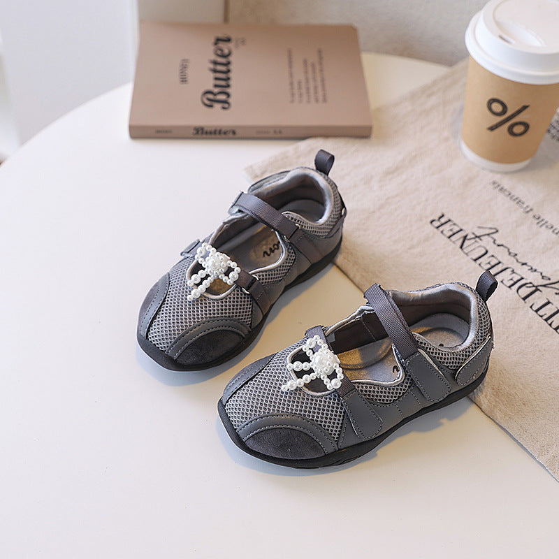 Children's Mesh Breathable Middle Big Mary Jane Ballet Children's Sports Shoes