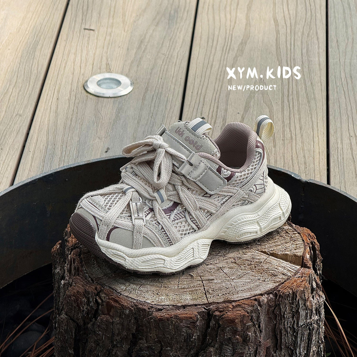 Children's Summer Single Mesh Fashion Tie Breathable Lightweight Boys Sneakers