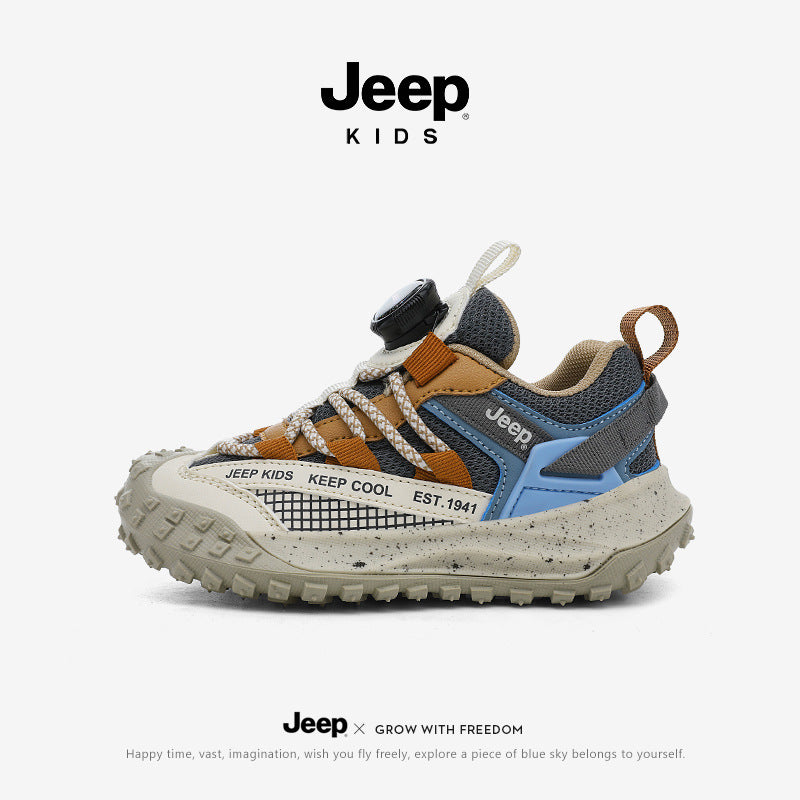 Children's Spring Boys Breathable Mesh Surface Outdoor Children's Sports Shoes