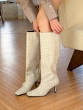 Children's So Beautiful High-grade Rock Gray Texture Autumn Women's Leather Boots