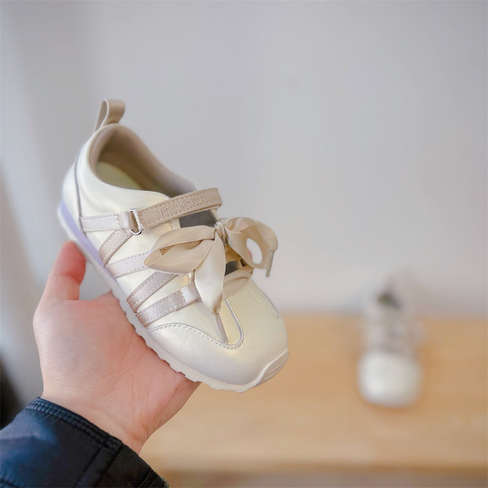 Children's Little Sweet Bow Korean Style Fashionable German Casual Shoes