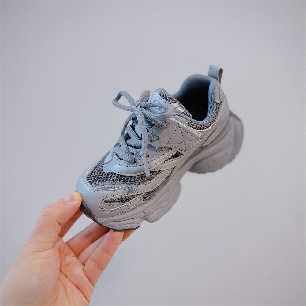 Children's Fashion Trendy Style Korean Single Mesh Breathable Casual Shoes