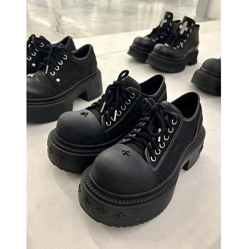 Charming Classic Women's Wilderness Derby Thick-soled Women's Board Shoes