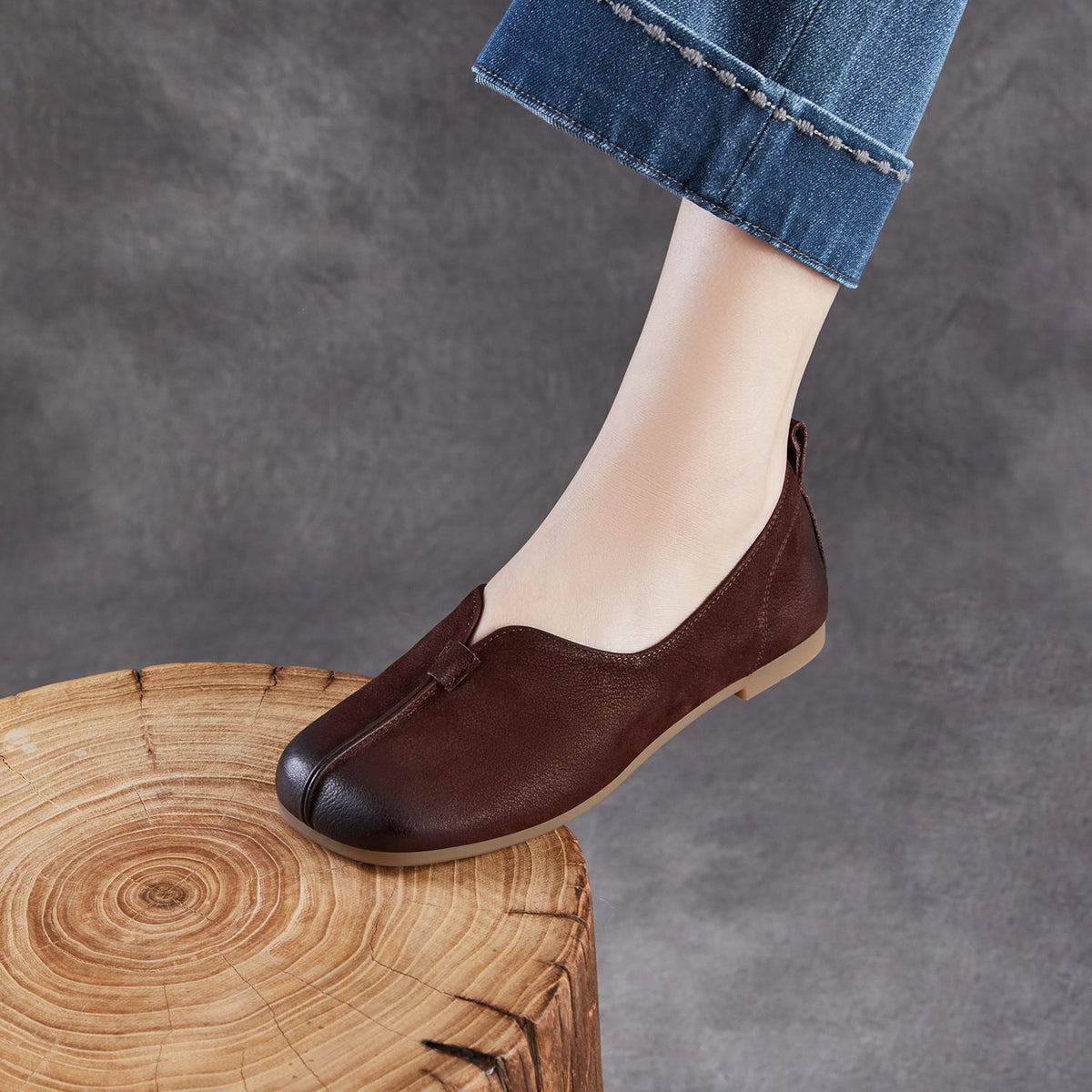 Comfortable Low-cut Mom Slip-on Soft Bottom Surface Ethnic Style Retro Women's Casual Shoes