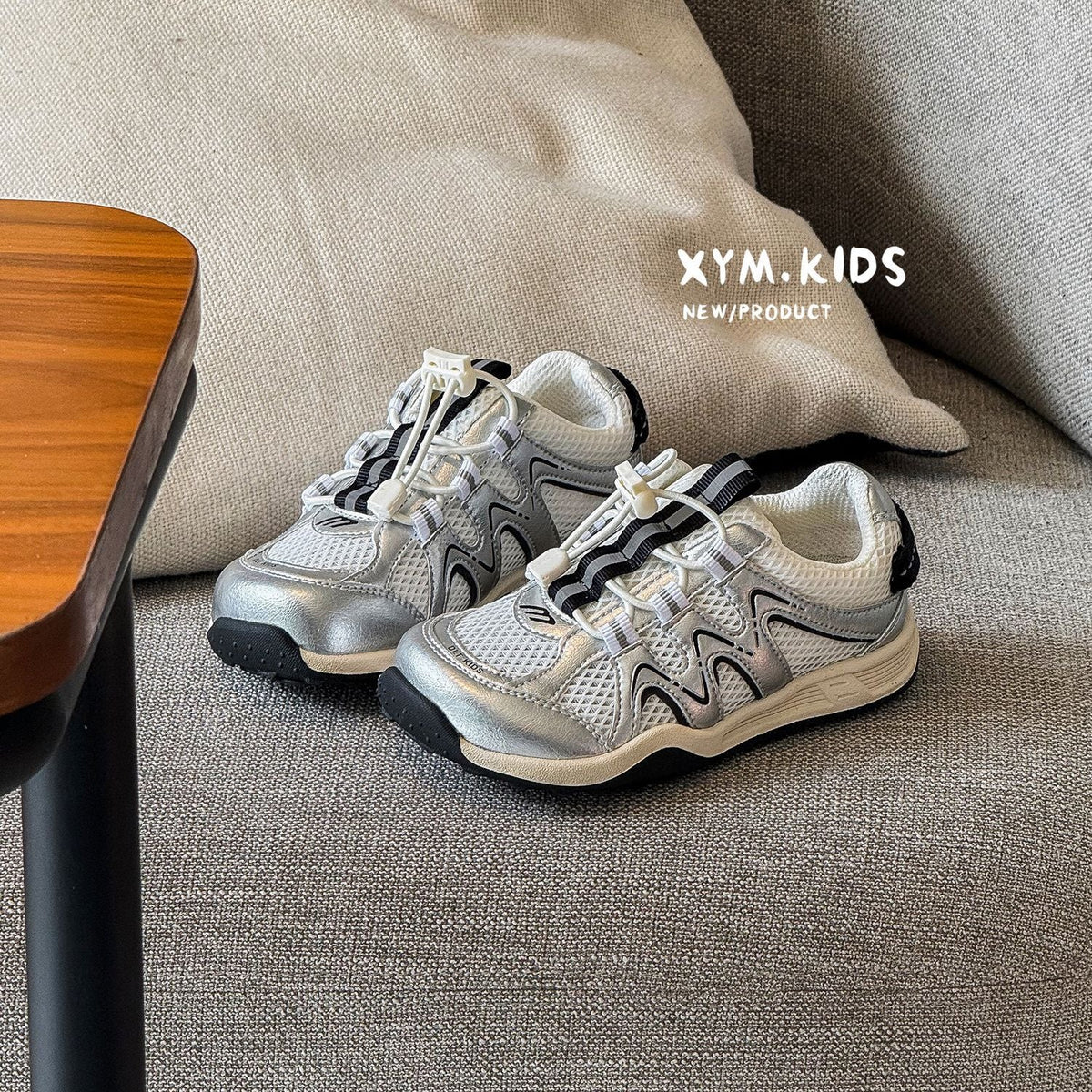 Children's Summer Fashion Drawstring Mesh Breathable Boys Casual Shoes