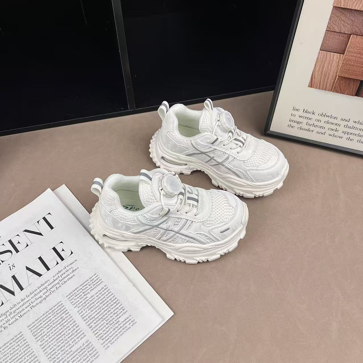 Children's Dad Boys Rotating Button Running Fashionable Children's Sports Shoes