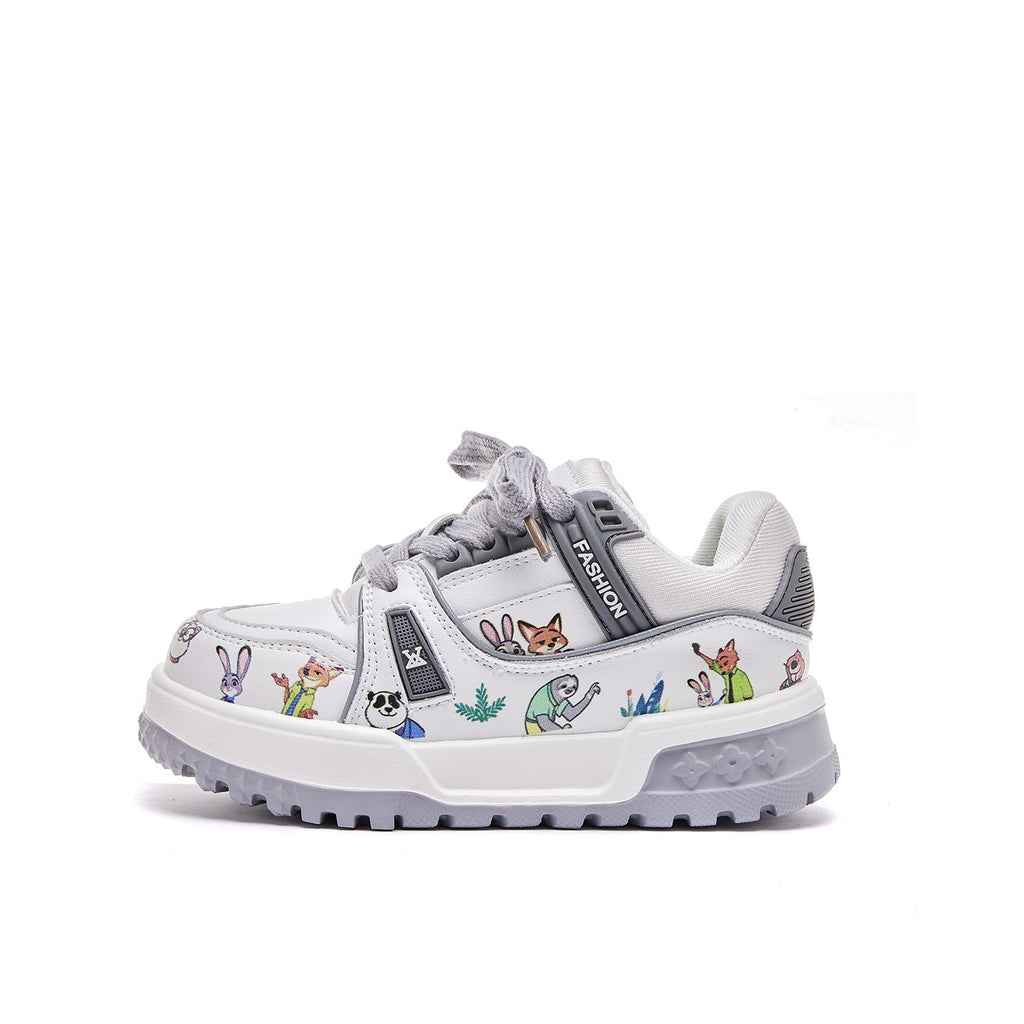 Children's Spring Cartoon Board Boys Medium Big Children's Sports Shoes