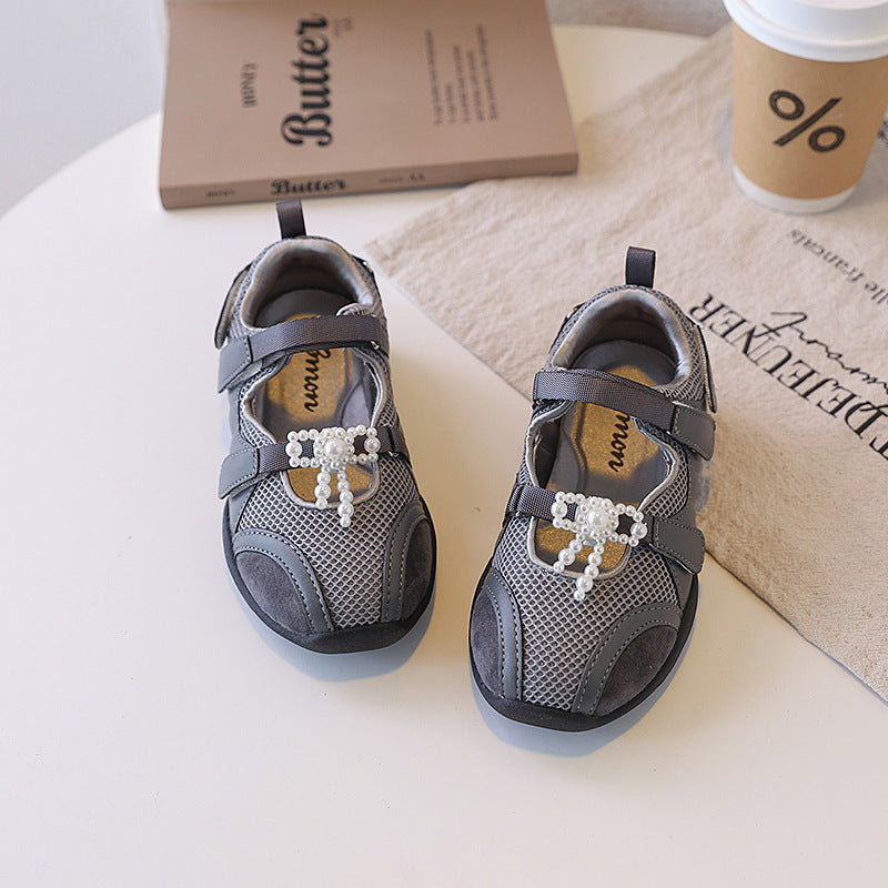 Children's Mesh Breathable Middle Big Mary Jane Ballet Children's Sports Shoes