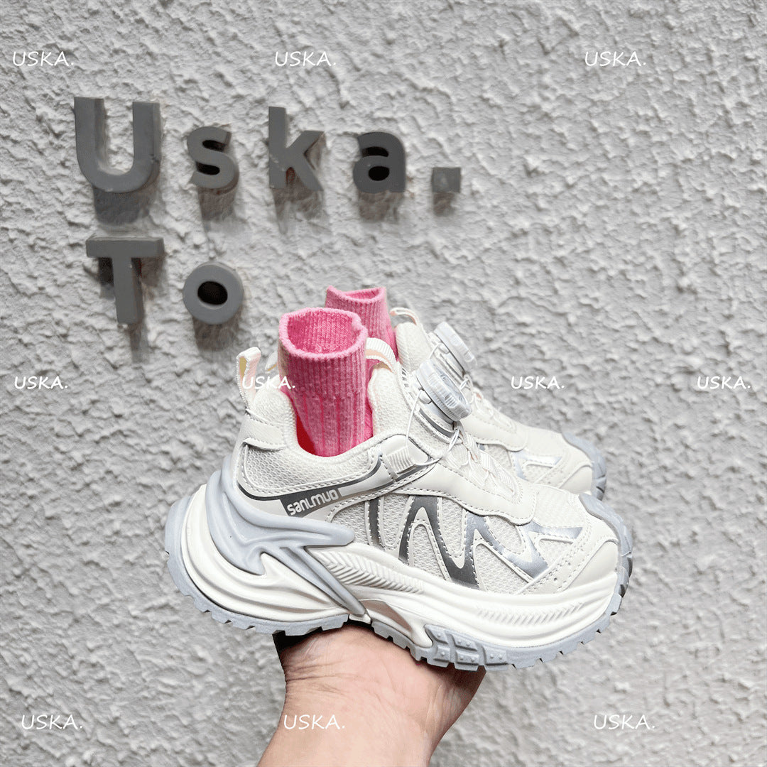 Children's Breathable Dad Spring Outdoor Soft Bottom Children's Sports Shoes