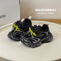 Children's Trendy Brushed Double Single Mesh Boys Sneakers
