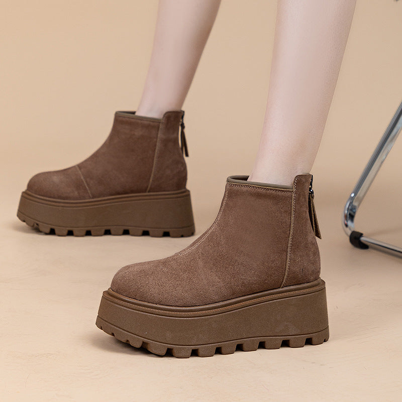 Classy Women's Martin Height Increasing Platform Women's Snow Boots