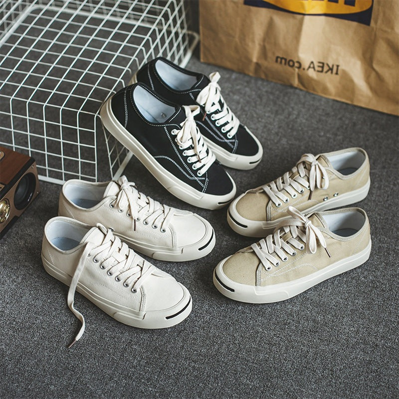 Classic Men's White Fashion Trendy Versatile Men's Board Shoes